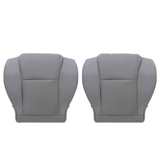 For 2007 to 2013 Toyota Sequoia Tundra Driver & Passenger Bottom Perforated Leather Seat Cover Gray