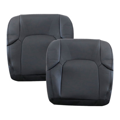For 2005-2021 Nissan Frontier SL LE Pro-4x S SV Driver & Passenger Bottom Leather Seat Cover Black