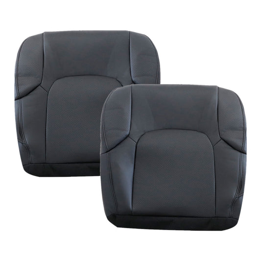 For 2005-2021 Nissan Frontier SL LE Pro-4x S SV Driver & Passenger Bottom Leather Seat Cover Black
