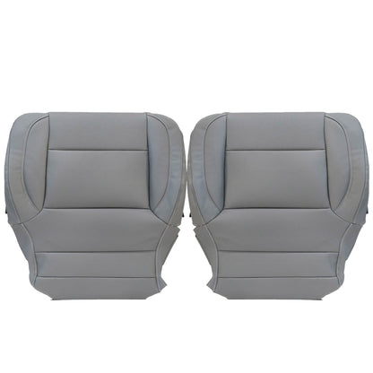 For 2014-2019 Chevy Silverado Front Driver & Passenger Bottom Leather Seat Cover Dark Ash Gray