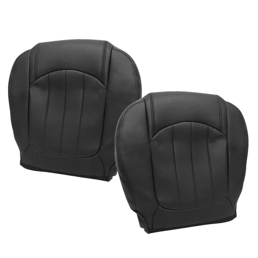 For 2008-2012 GMC Acadia Driver & Passenger Side Bottom Leather Seat Cover Black