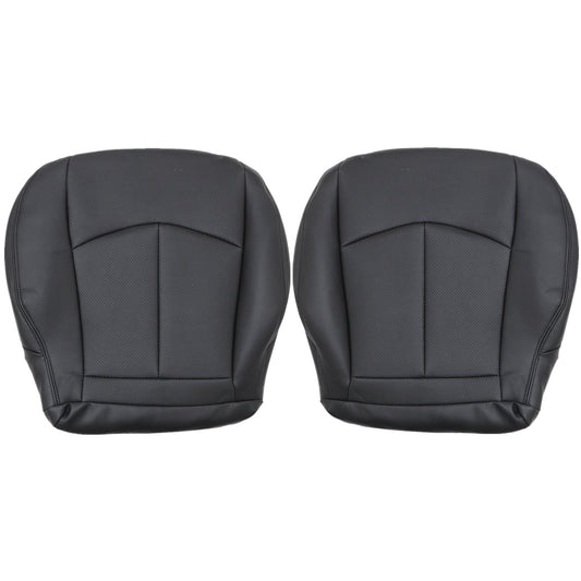 For 2003-2009 Mercedes Benz E63 E280 E300 E320 E350 E500 E550 Driver & Passenger Bottom PERFORATED Leather Seat Cover Black