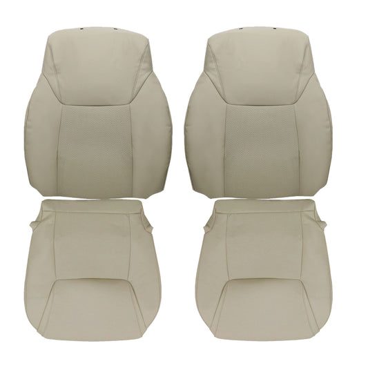 For 2008-2015 Lexus LX570 Front Driver & Passenger Bottom & Top Perforated Leather Seat Cover Tan