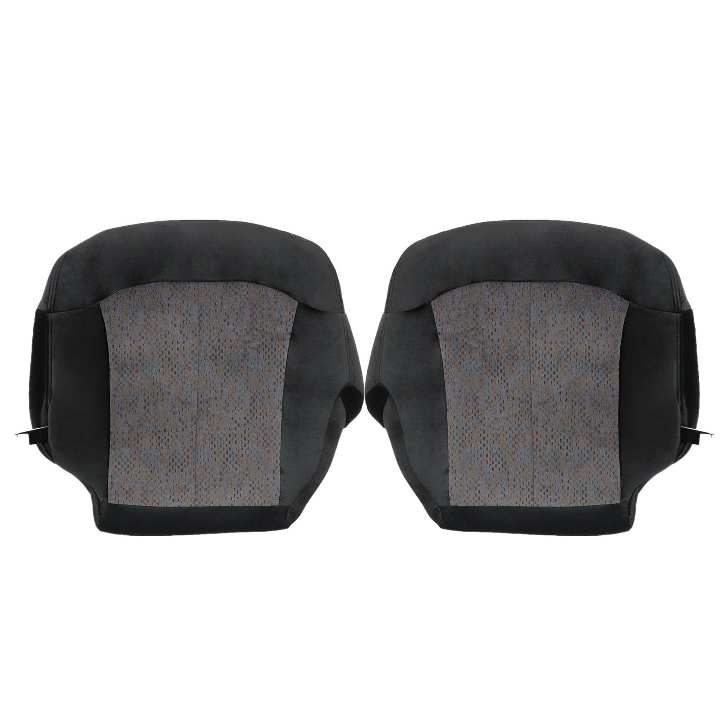 For 1999-2002 Chevy Silverado Driver & Passenger Bottom Cloth Seat Cover Dark Gray