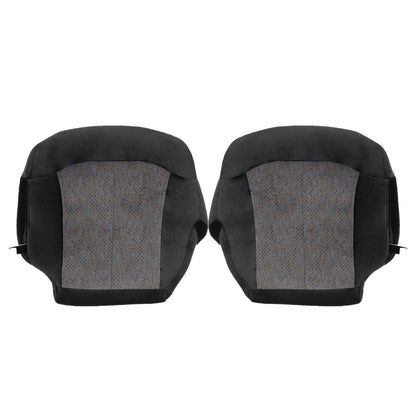 For 1999-2002 Chevy Silverado Driver & Passenger Bottom Cloth Seat Cover Dark Gray
