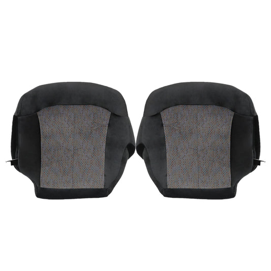 For 1999-2002 Chevy Silverado Driver & Passenger Bottom Cloth Seat Cover Dark Gray