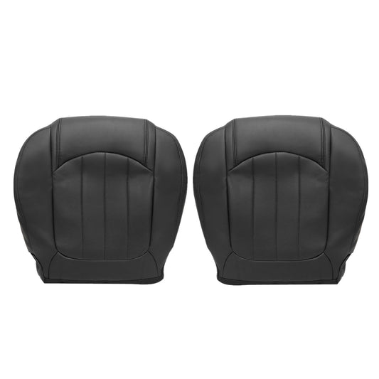 For 2008-2012 Buick Enclave Driver & Passenger Bottom Leather Seat Cover Black