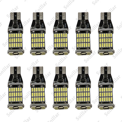 10X T15 921 912 LED Reverse Backup Light Bulbs W16W 916 6000K Super Bright White