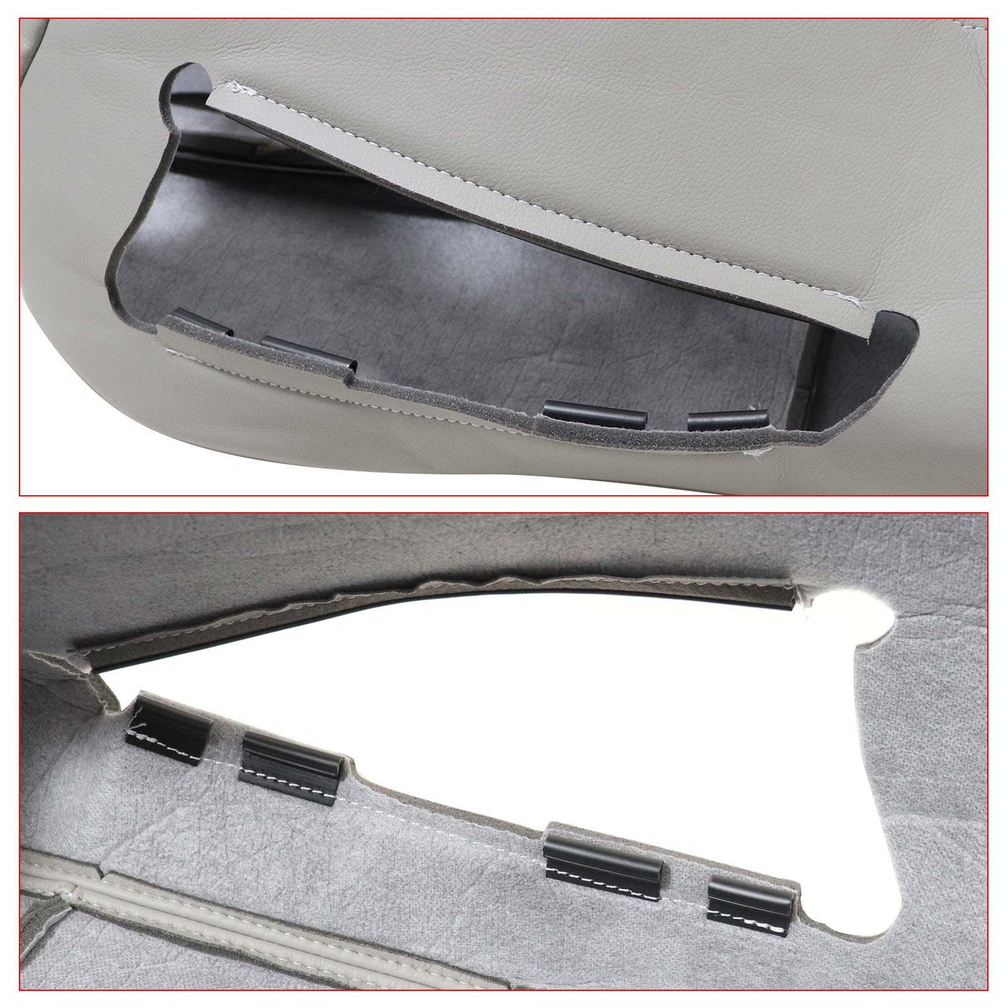 For 2010-2016 Mercedes Benz E200 E250 E300 E350 Passenger Top Replacement Leather Seat Cover Gray