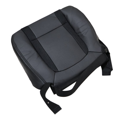 For 2010-2014 Ford F-150 Raptor SVT Front Driver & Passenger Bottom & Top Leather Seat Cover Black