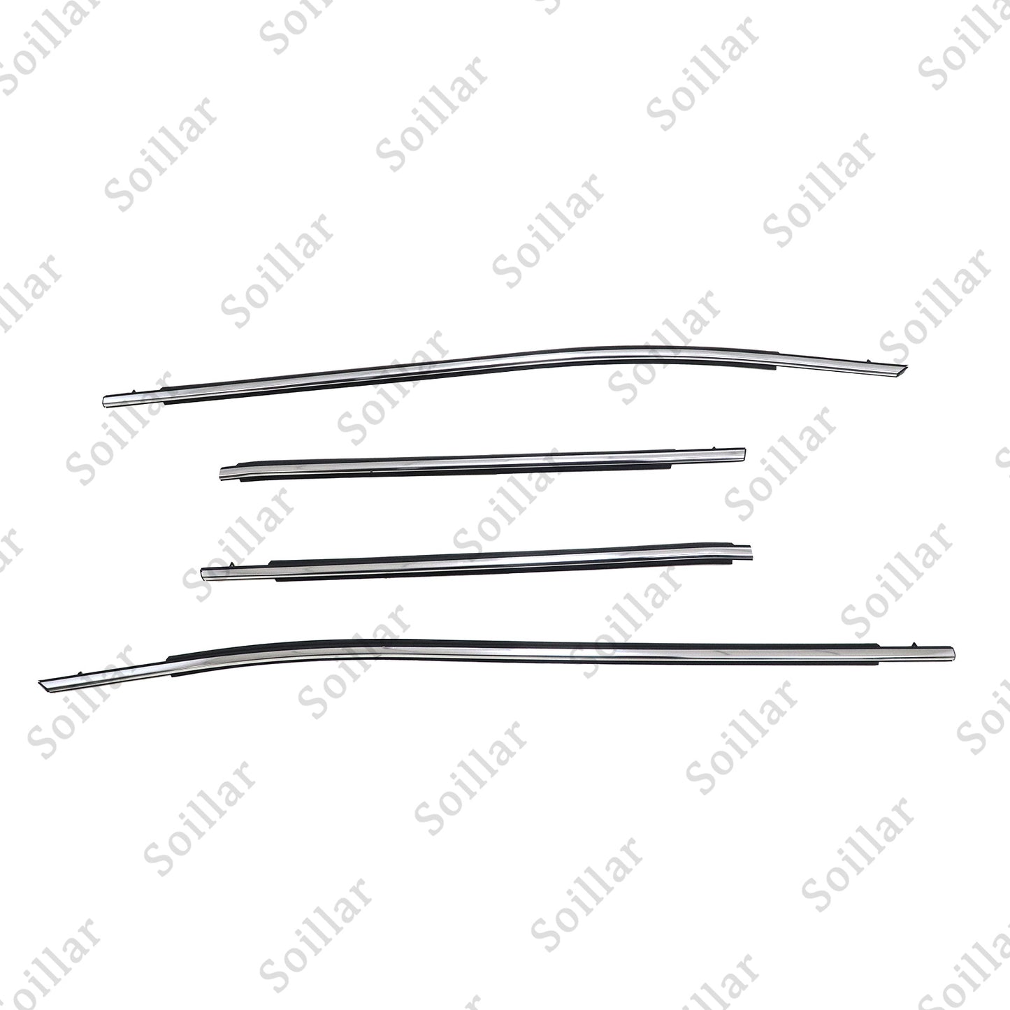 4Pcs Door Belt Molding Chrome Trim Left & Right Side For 2018-2022 Toyota Camry