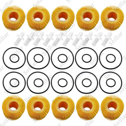 10x Engine Oil Filter Kit for Toyota Camry Sienna Highlander RAV4 2.5L 2.7L 3.5L