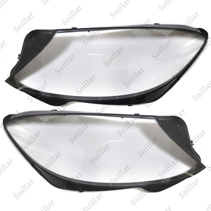 For Mercedes-Benz W222 S-Class 2014-17 Pair Lampshade Headlight Lens Lamp Cover