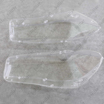 Fit BMW X5 F15 F16 X6 2014-2018 Pair Headlight Headlamp Lens Cover Replacement