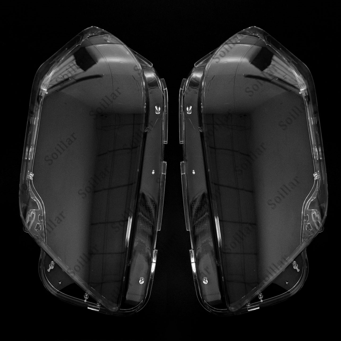 2X Headlamp Headlight Lens Cover LH+RH For Mercedes-Benz GL-Class X166 12-16