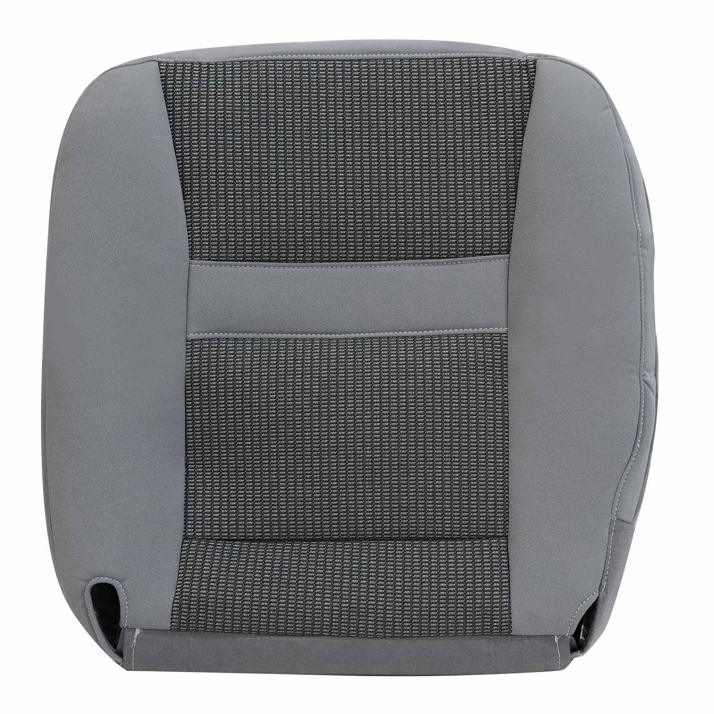 For 2006-2010 Dodge Ram 1500 2500 Front Driver & Passenger Bottom & Top Cloth Seat Cover Light Gray