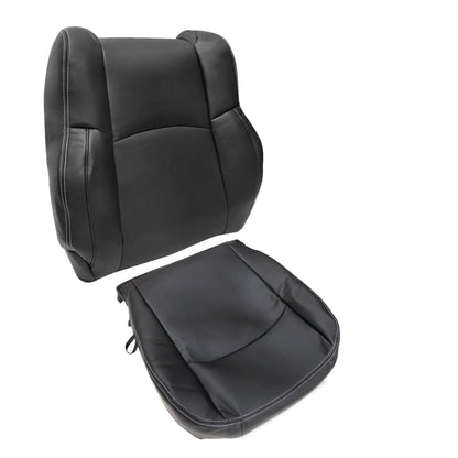 For 2009-2018 Dodge Ram 1500 2500 3500 Replacement Driver & Passenger Bottom & Top Leather Seat Cover Black