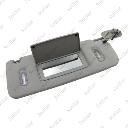 For 15-19 Cadillac Chevrolet GMC Gray Right Passenger Side Sun Visor W/ Light
