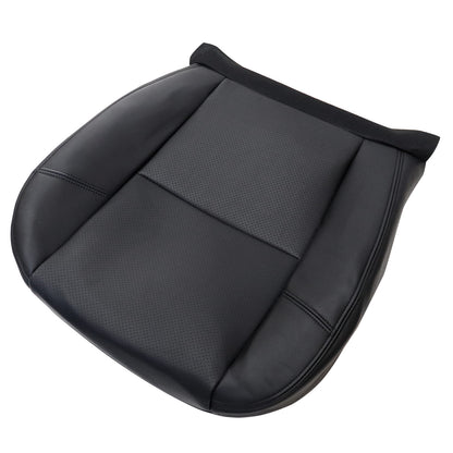For 2007-2014 Cadillac Escalade Front Driver & Passenger Bottom & Top Perforated Leather Seat Cover Black