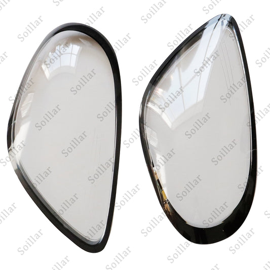 2x Car Front Headlight Lens Cover Shell For Porsche Boxster Cayman 981 2014-2016