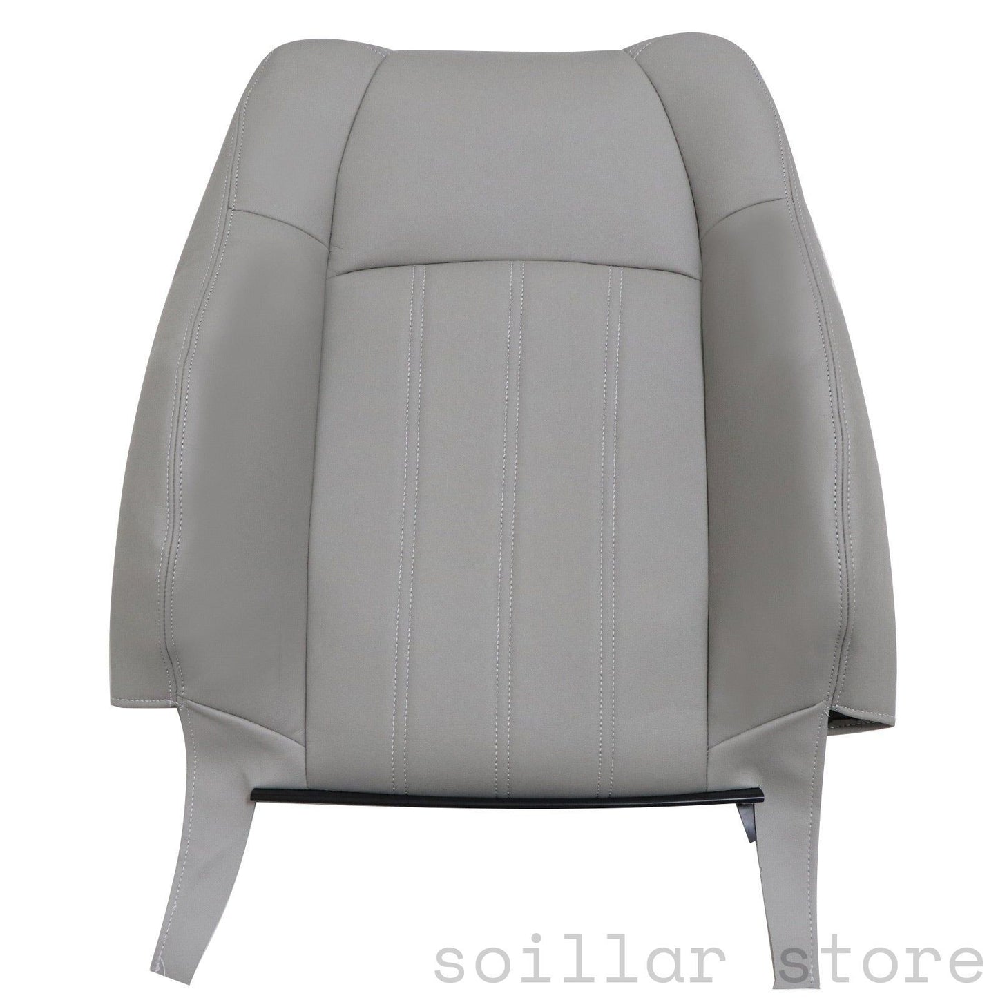 4PCS For 2005 2006 2007 2008 2009 2010 Chrysler 300C Front Both Side Driver & Passenger Bottom & Top Leather Seat Cover Gray