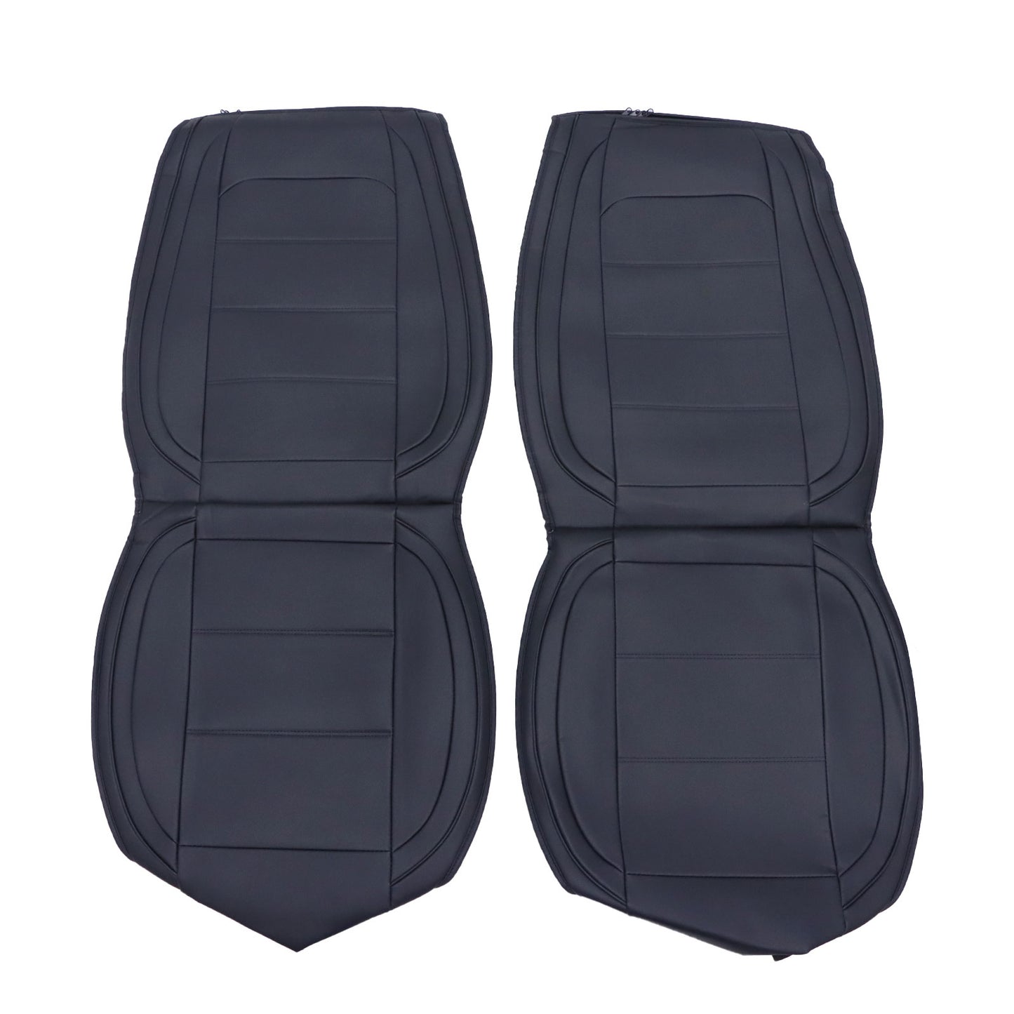 Leather Car Seat Covers 5 Seat For Toyota Front+Rear Seat Protectors Black Pad