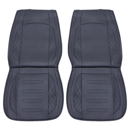 Fits Toyota Leather Car Seat Covers Front + Rear Seat Protectors Black Tailored