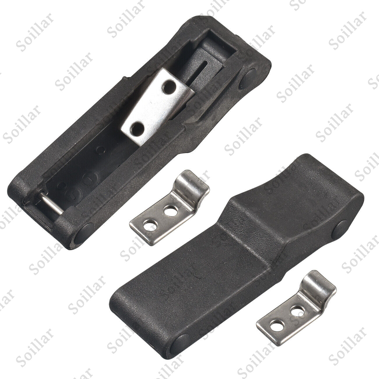 2Pcs Black Sun Visor Fixed-Clip Hook For VW Beetle Passat Golf Jetta 3B0857561B