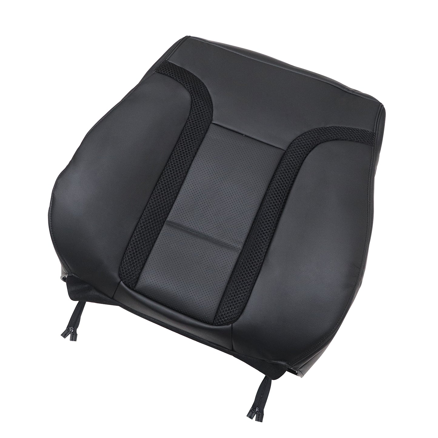 For 2010-2014 Ford F-150 Raptor SVT Front Driver & Passenger Bottom & Top Leather Seat Cover Black