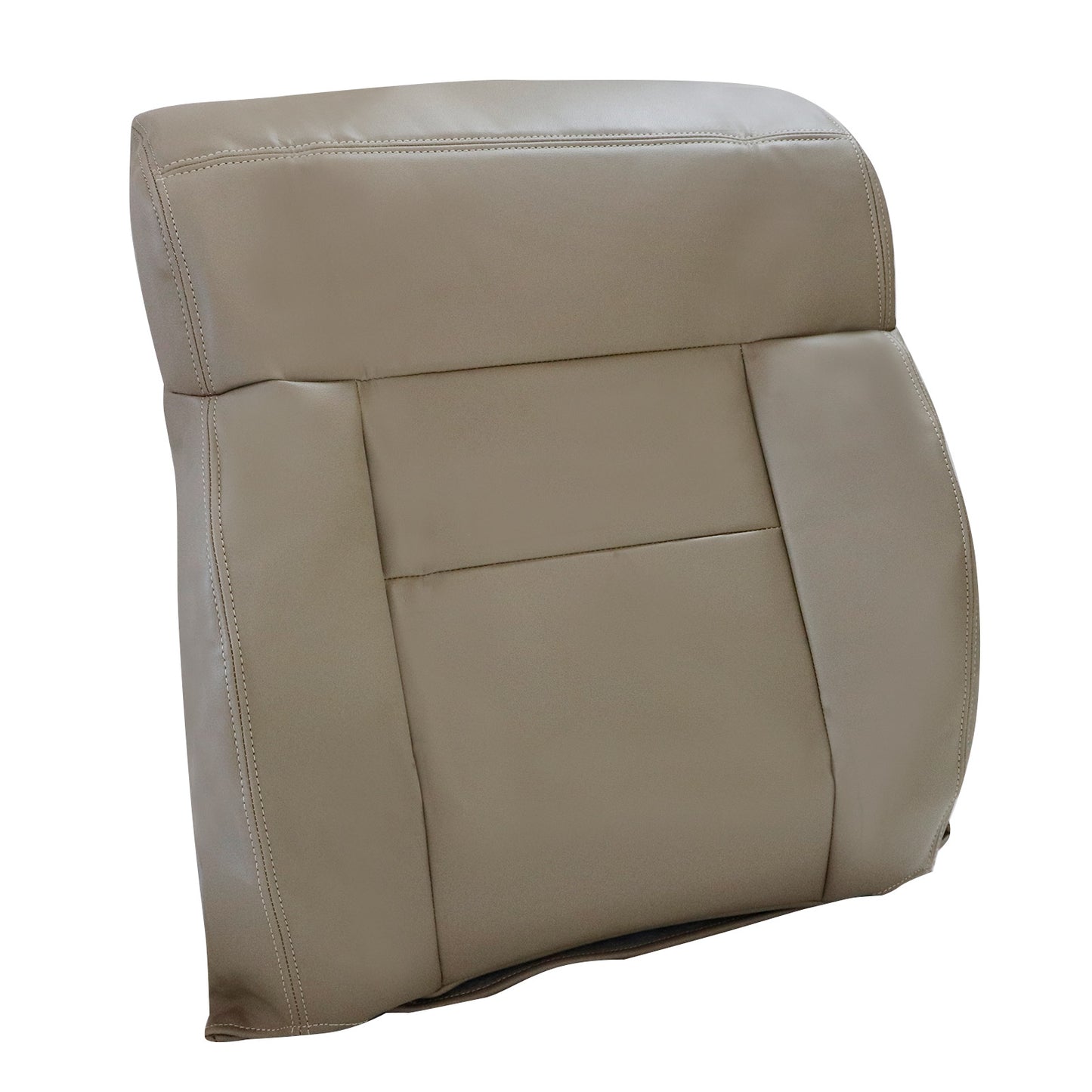 Front Driver & Passenger Bottom & Top Leather Seat Cover Tan 2004-2008 For Ford F-150 Lariat XL XLT STX FX4