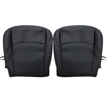 For 2009-2018 Dodge Ram 1500 2500 3500 Replacement Driver & Passenger Bottom & Top Leather Seat Cover Black