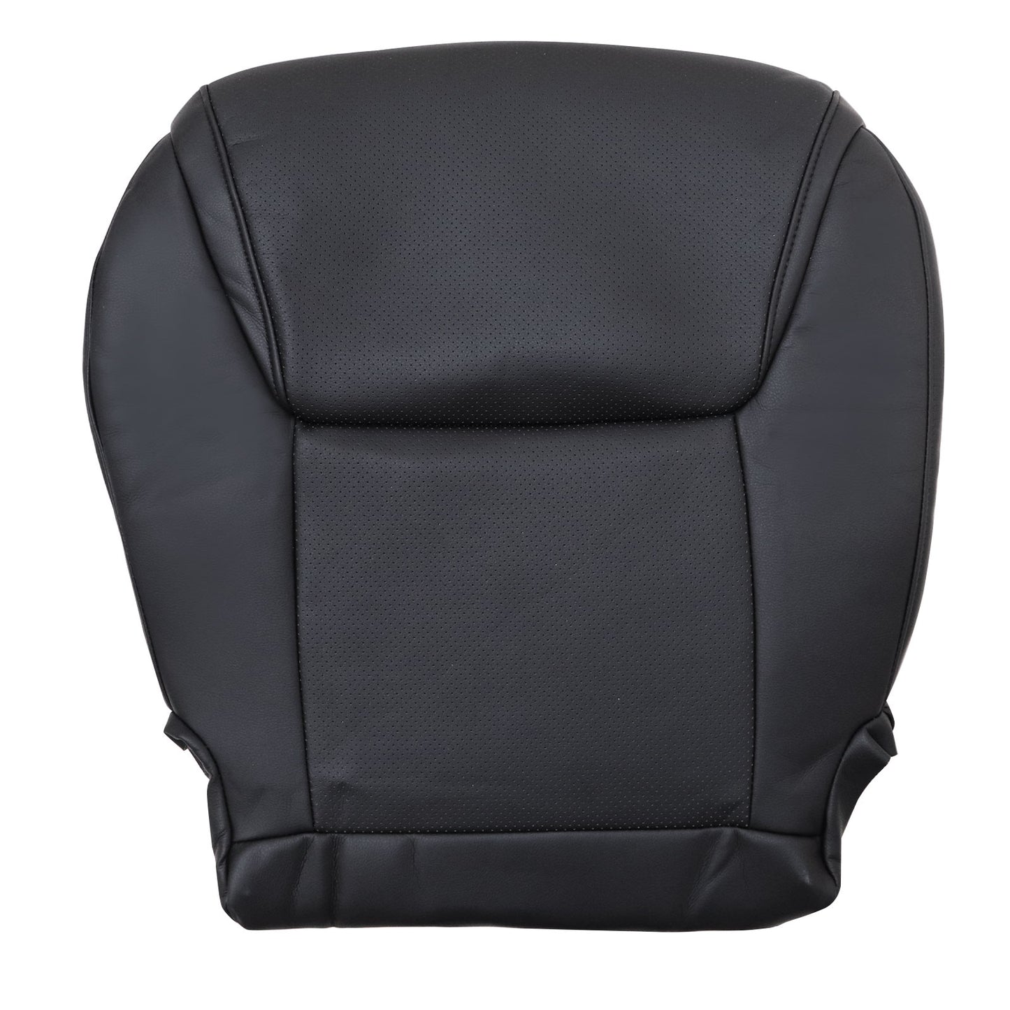 For 2008-2015 Lexus LX570 Driver & Passenger Side Bottom Perforated Leather Seat Cover Black