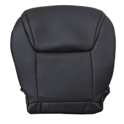 For 2008-2015 Lexus LX570 Driver & Passenger Side Bottom Perforated Leather Seat Cover Black