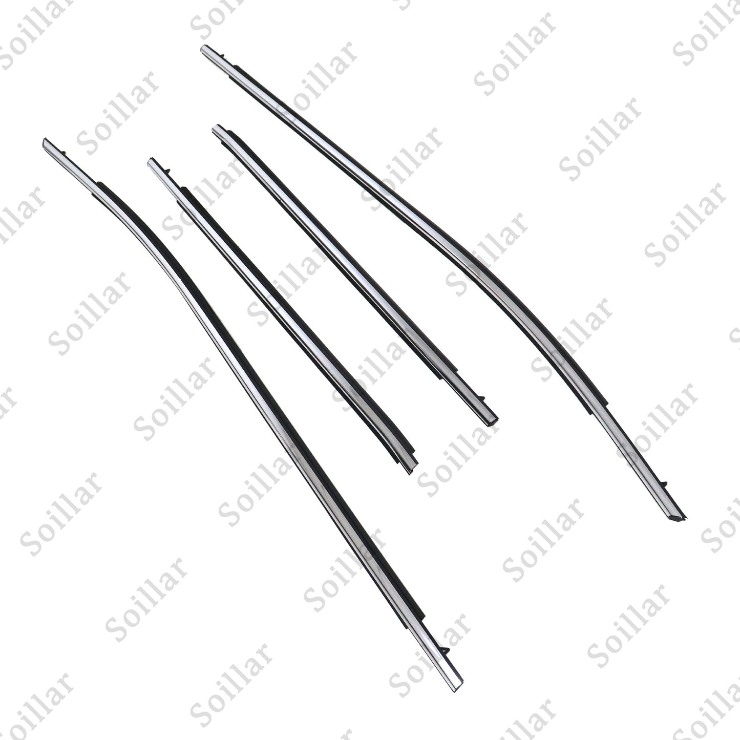 4Pcs Door Belt Molding Chrome Trim Left & Right Side For 2018-2022 Toyota Camry