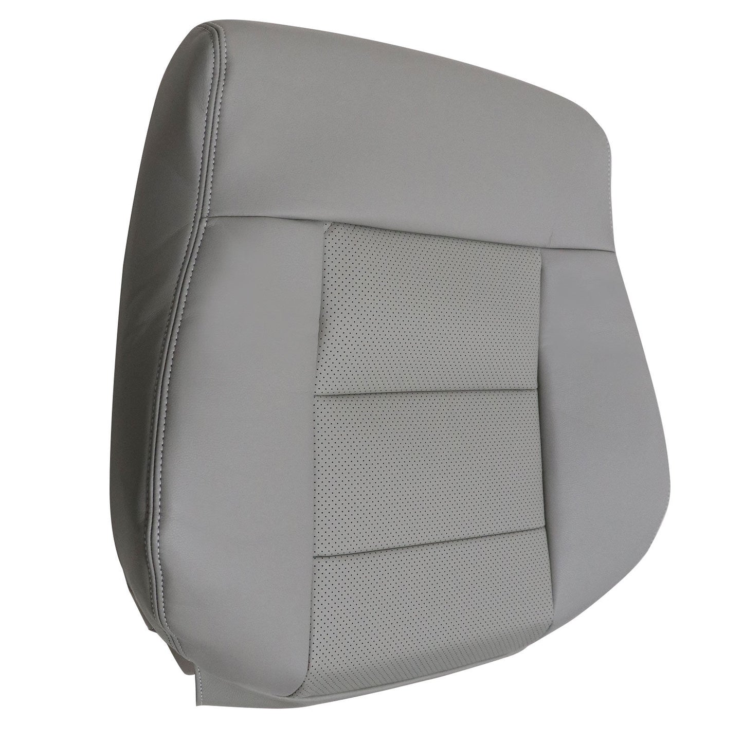 For 2010-2016 Mercedes Benz E200 E250 E300 E350 Driver & Passenger Bottom & Top PERFORATED Leather Seat Cover Gray