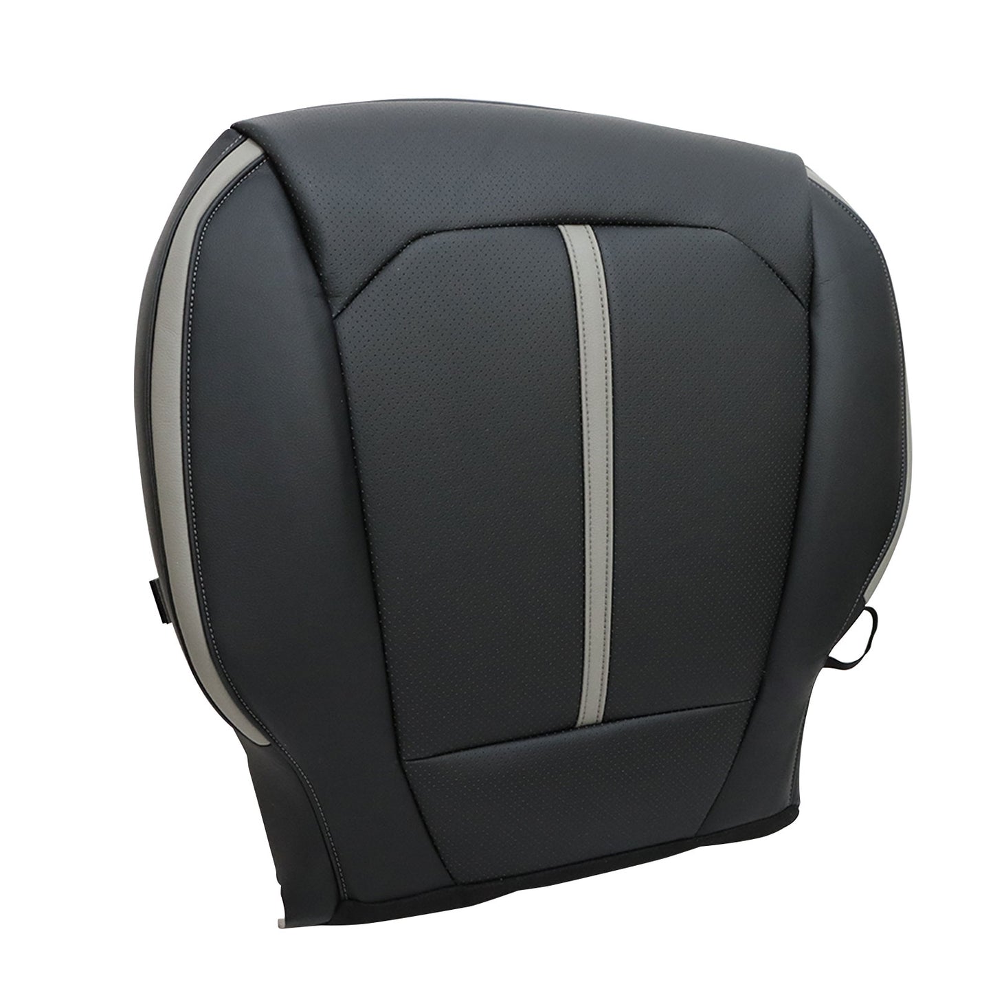 For 2015-2020 Ford F150 F250 F350 Front Driver & Passenger Bottom & Top Leather Seat Cover Black