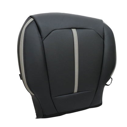 For 2015-2020 Ford F150 F250 F350 Front Driver & Passenger Bottom & Top Leather Seat Cover Black
