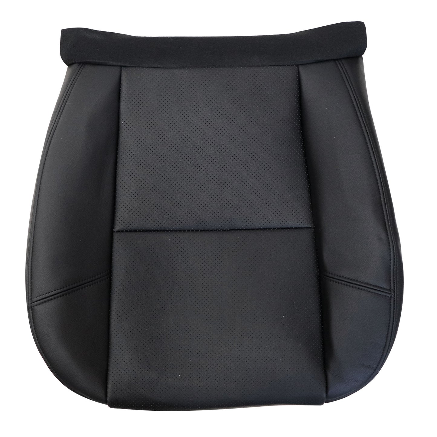 For 2007-2014 Cadillac Escalade Front Driver & Passenger Bottom & Top Perforated Leather Seat Cover Black