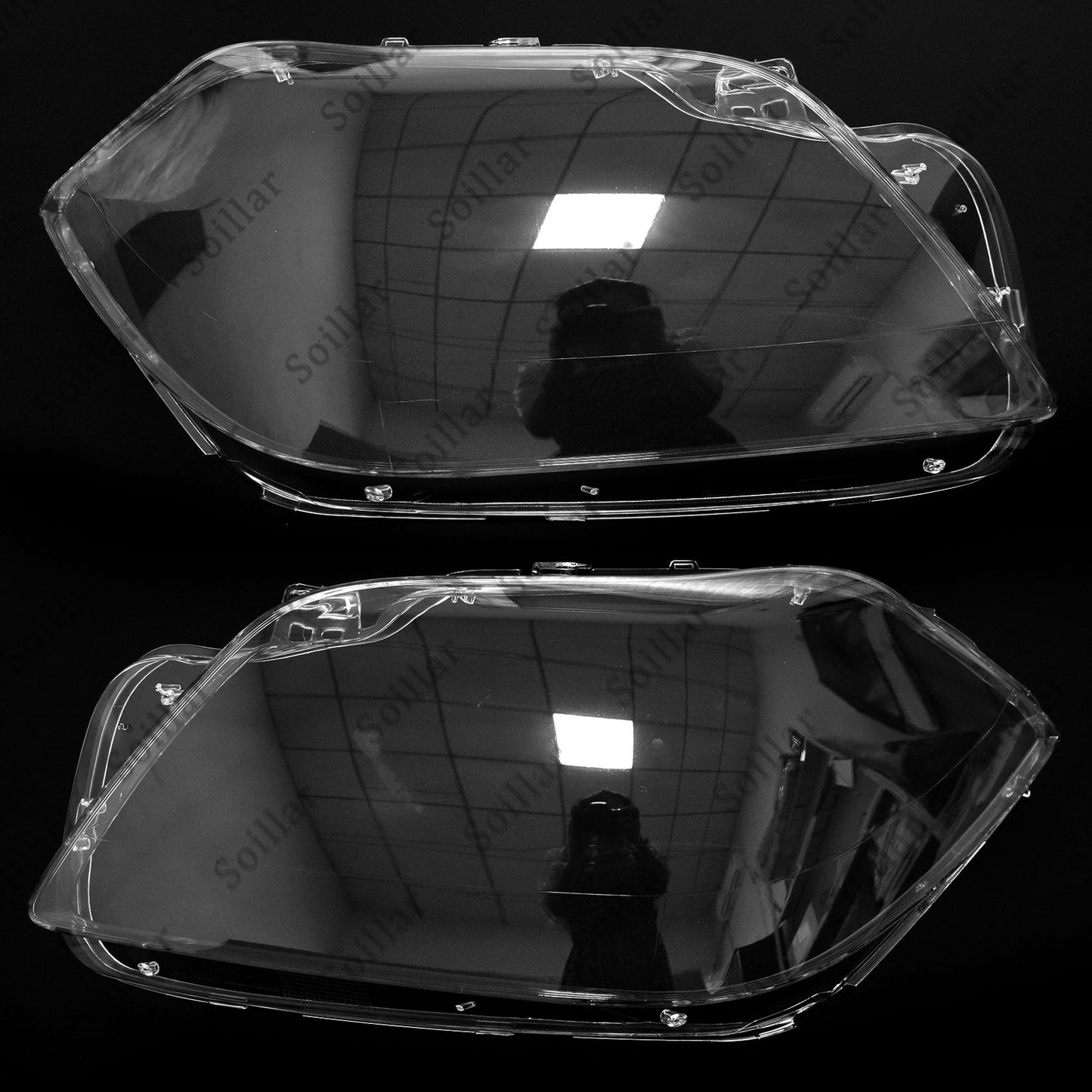 2X Headlamp Headlight Lens Cover LH+RH For Mercedes-Benz GL-Class X166 12-16