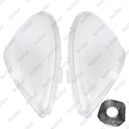 Pair Front Headlight Lens Cover+Glue For Mercedes-Benz SLK R171 2005-2011