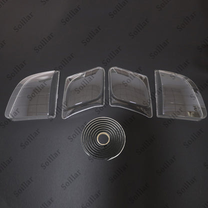 Front Headlight Clear Lens Housing + Seal Glue Set For Lexus LX470 1998-2007