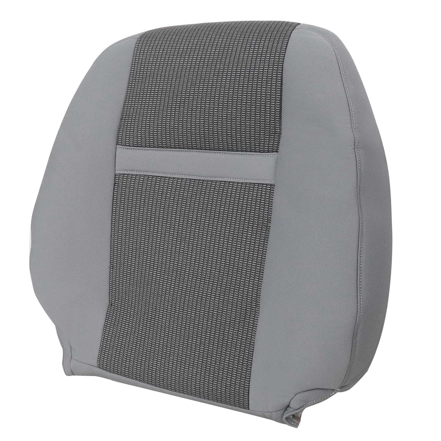 For 2006-2010 Dodge Ram 1500 2500 Front Driver & Passenger Bottom & Top Cloth Seat Cover Light Gray