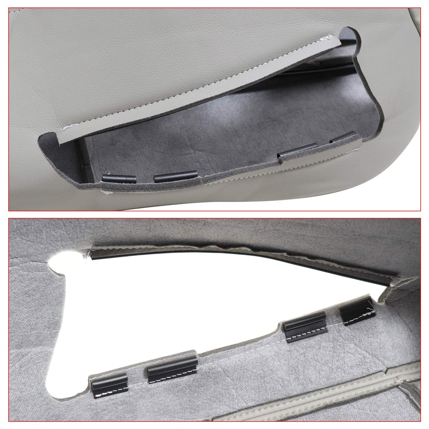 For 2010-2016 Mercedes Benz E200 E250 E300 E350 Driver Top Replacement Leather Seat Cover Gray