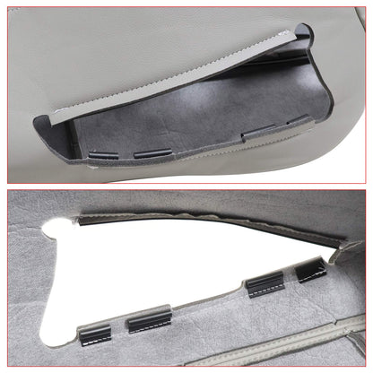 For 2010-2016 Mercedes Benz E200 E250 E300 E350 Driver Top Replacement Leather Seat Cover Gray