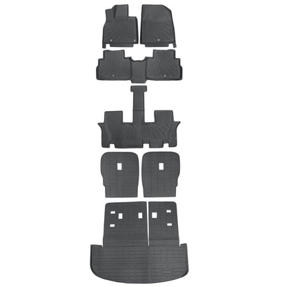 3D Floor & Backrest & Trunk Cargo Mats Liner For 2020-2025 Kia Telluride TPE New