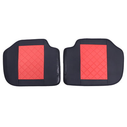 For Toyota 5 Seat Cover Front & Rear PU Leather Waterproof Protector Cushion Red