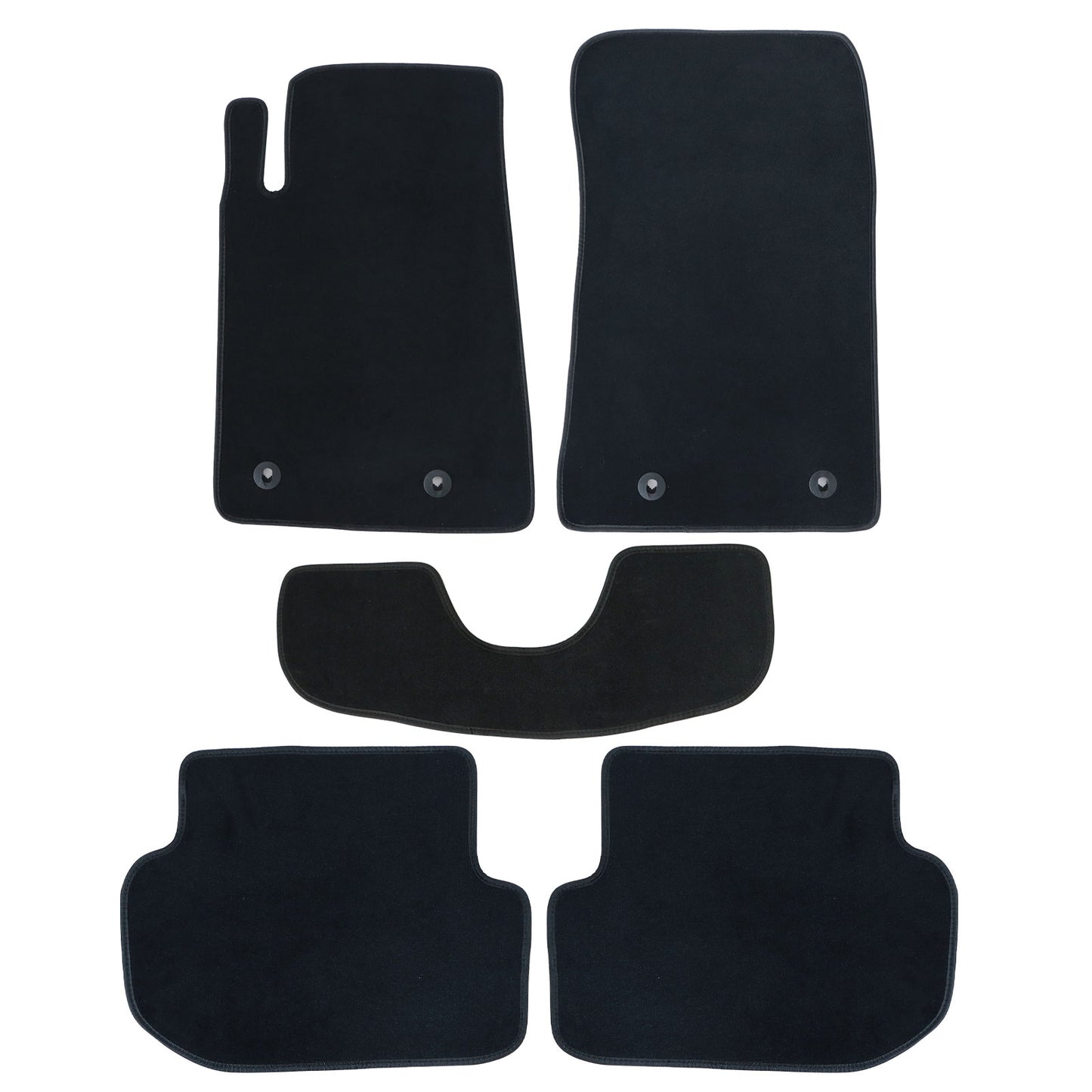 Full Set Front & Rear Floor Mats Carpet For 2010-2015 Chevrolet Camaro Black