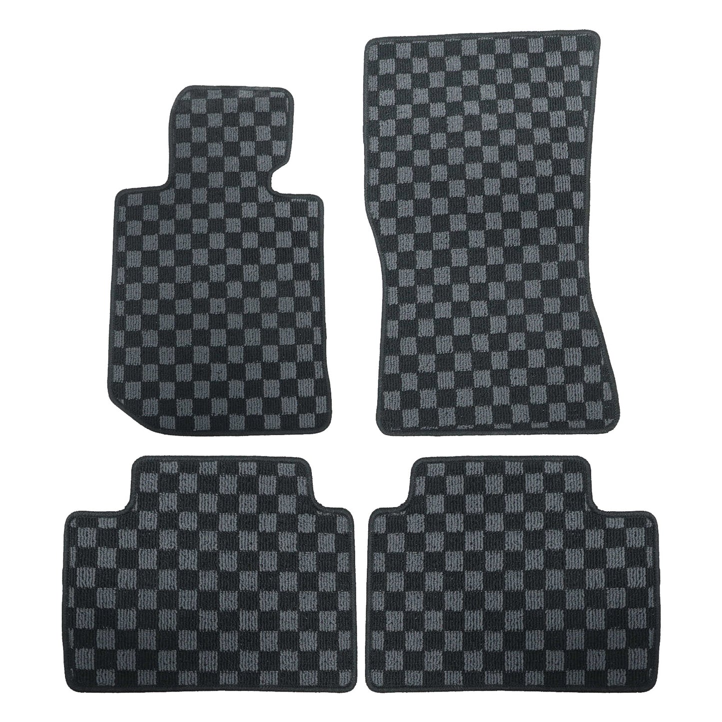 For 2019 2020 2021 2022 2023 2024 BMW 3-Series G20 & M3 G80 2-Row Checkered Flag Carpet Floor Mats