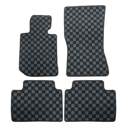 For 2019 2020 2021 2022 2023 2024 BMW 3-Series G20 & M3 G80 2-Row Checkered Flag Carpet Floor Mats