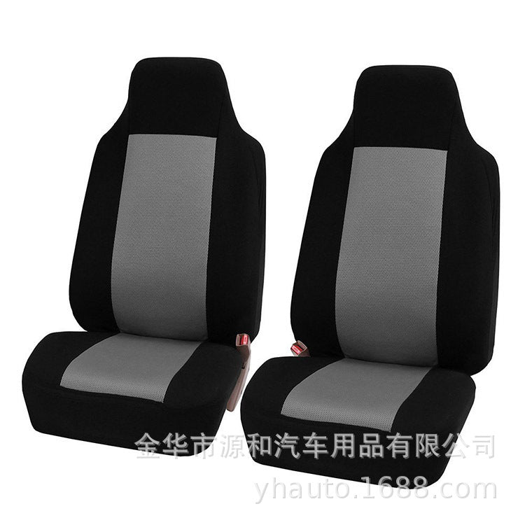 For Toyota Car 2-Sits Protector Full Front Side Seat Cover Black & Gray Cloth